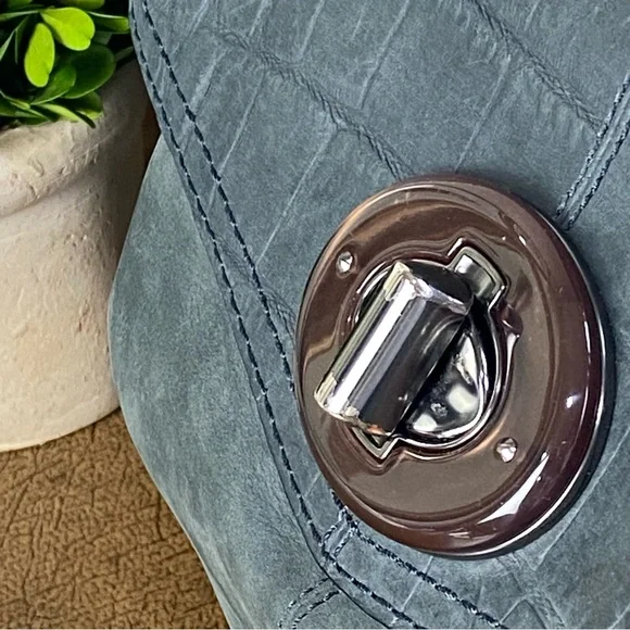 Coach Rare Sadie Exotic Croc Embossed and Suede Large Satchel - Picture 10 of 17